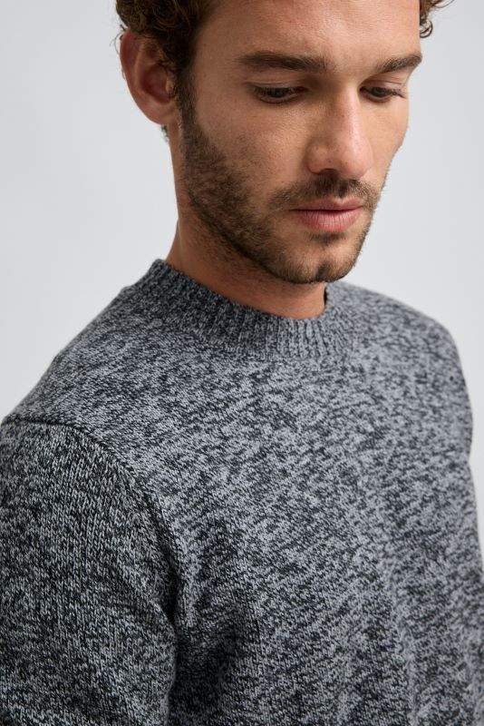 Toorallie | Charcoal Mix Lambswool Crew Jumper - Tasmanian Wool Centre