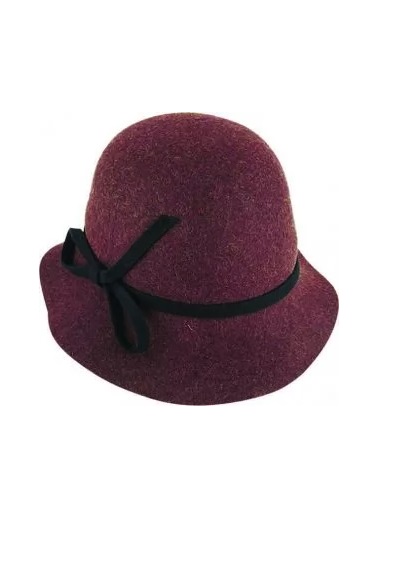 Maddison Avenue | Burgundy Alice Australian Wool Felt Cloche ...